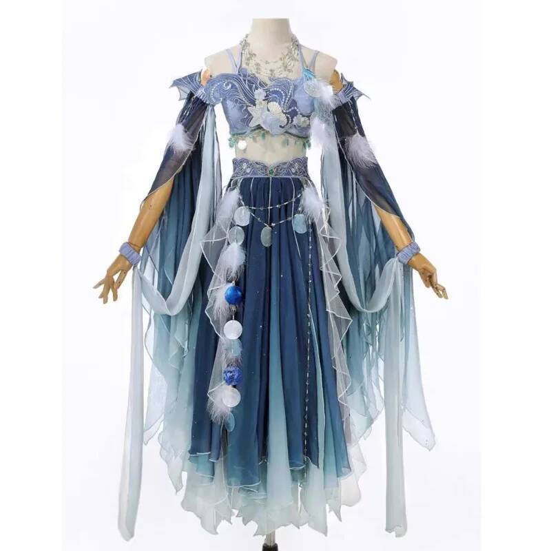 Embroidery Skirt - Gaun Biru Eksotis Bordir Berat Elemen