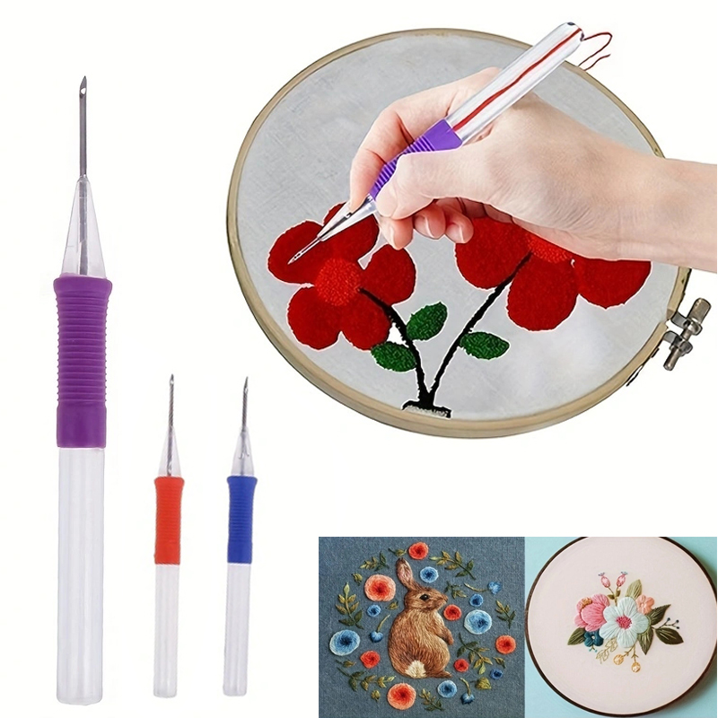 Punch Needle Handle - Pena jahit silang DIY pena bordir