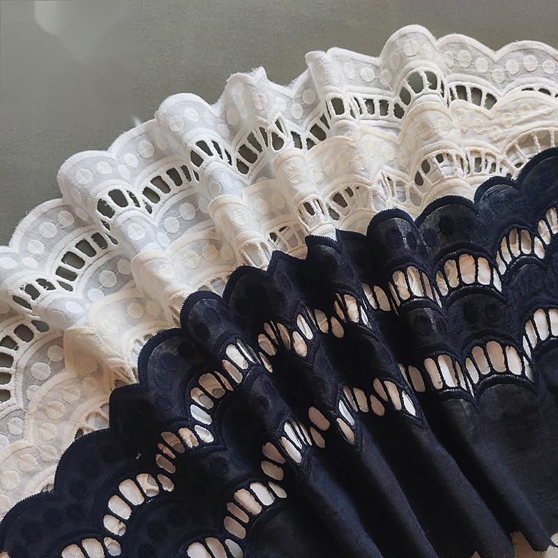 Embroidery Ribbon - 5Y grosir hollow 100% kain katun