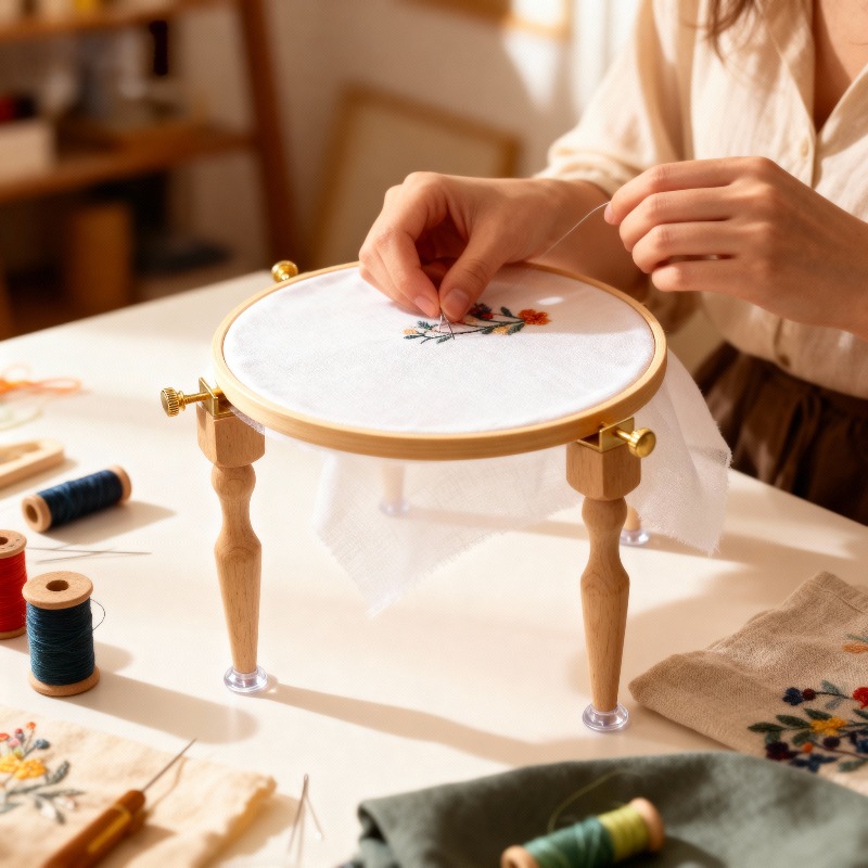 Embroidery Hoop Stand - Stand Bordir Luneville Asli untuk Meja