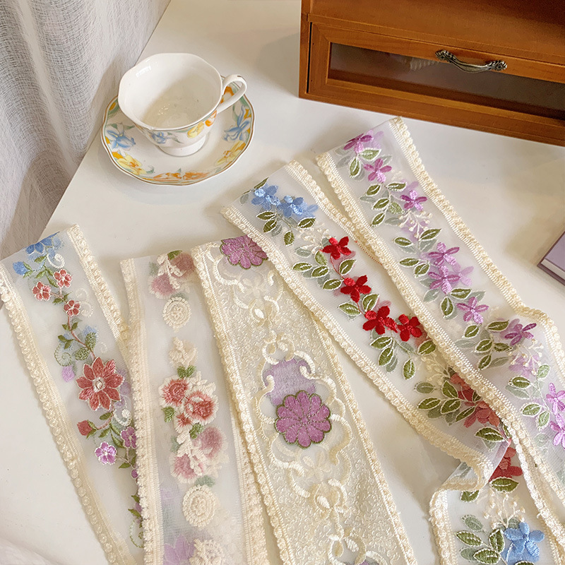 Embroidery Ribbon - Pita bunga bordir renda 1 Yard