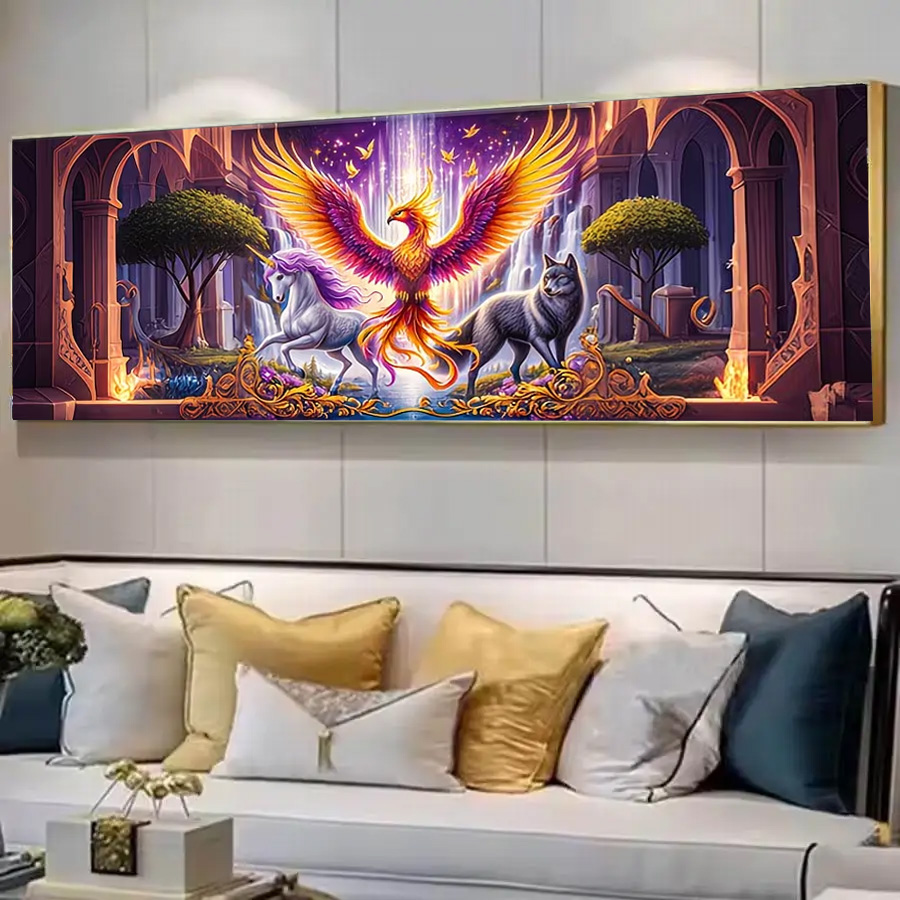 Embroidery Unicorn - Kit Lukisan Berlian DIY Gambar Phoenix