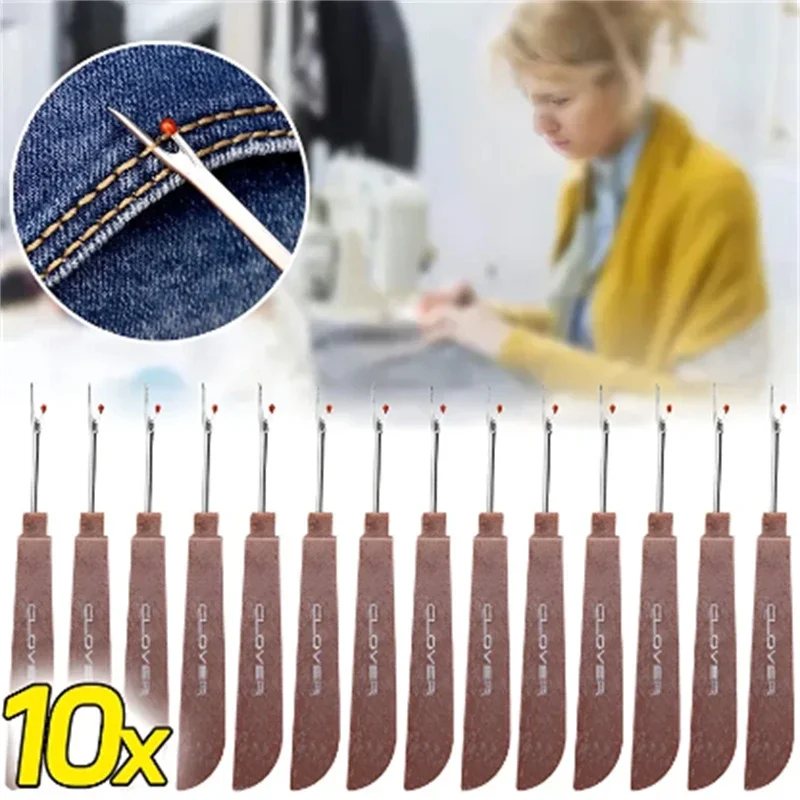Embroidery Removal Tool - 10/10 buah pemotong benang baja gagang