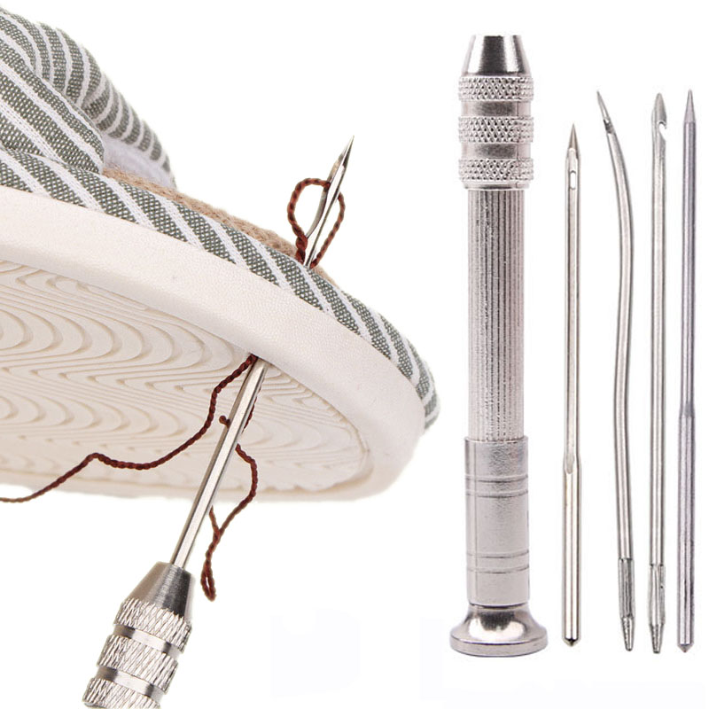 Punch Needle Handle - Jarum jahit kulit, alat perbaikan multifungsi
