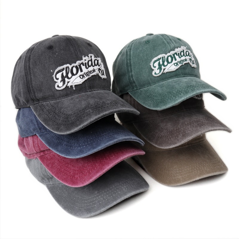 Embroidery Alphabet Designs - Topi Baseball Katun Unisex Musim Semi/Panas