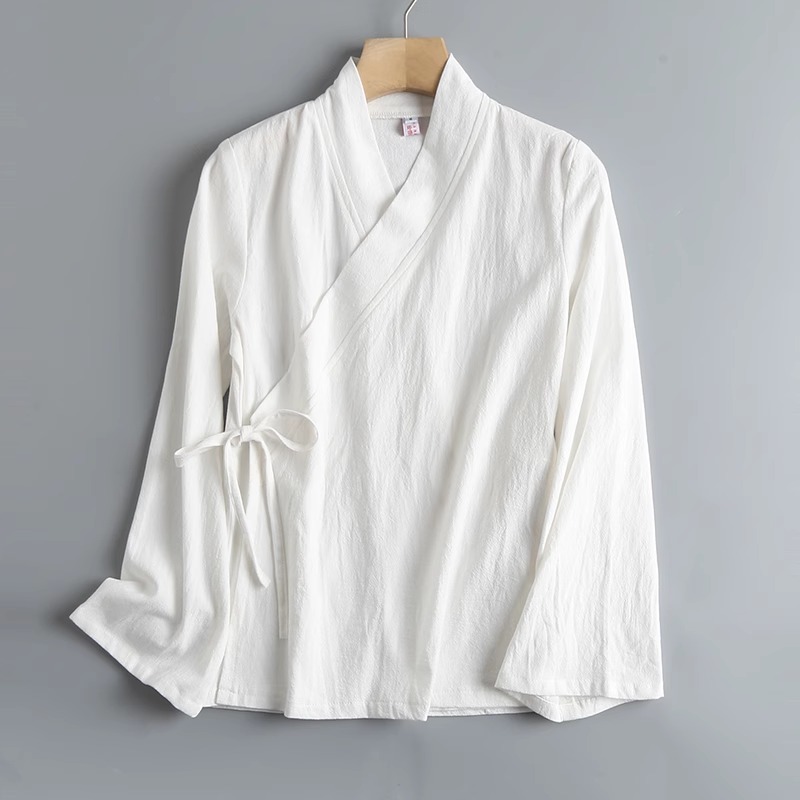 Linen Fabric Natural - Kostum Tang Lengan Panjang Katun Linen