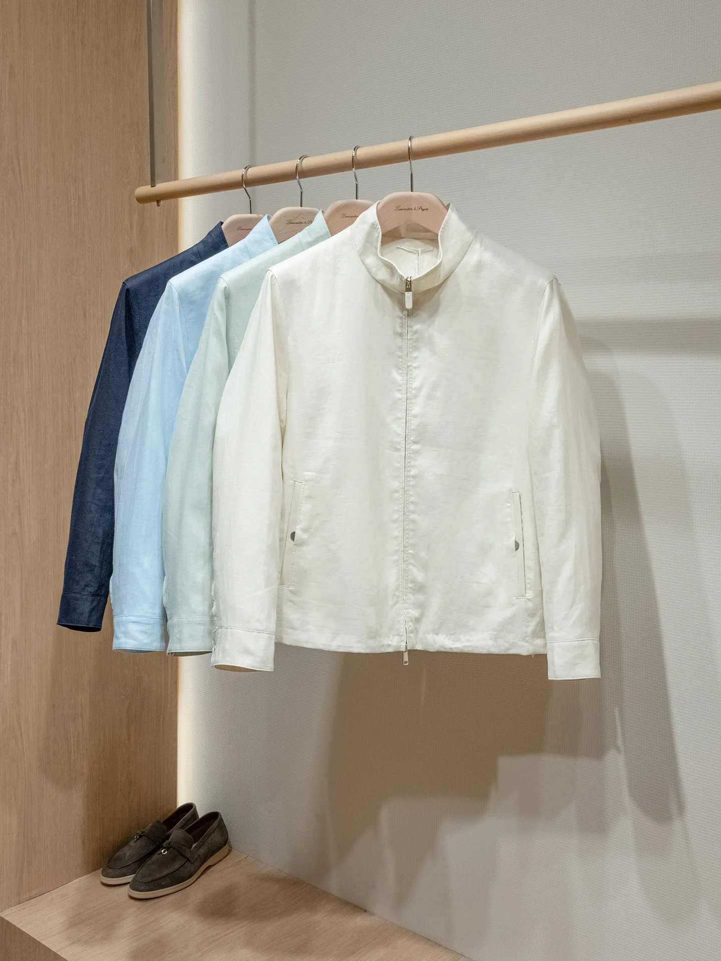 Linen Fabric Natural - Kain linen 100% alami, jaket kasual