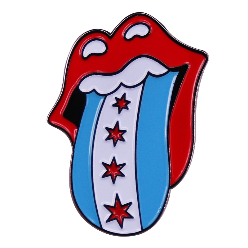Embroidery Lips - Perhiasan Dekorasi Ransel Lencana Logo Bibir