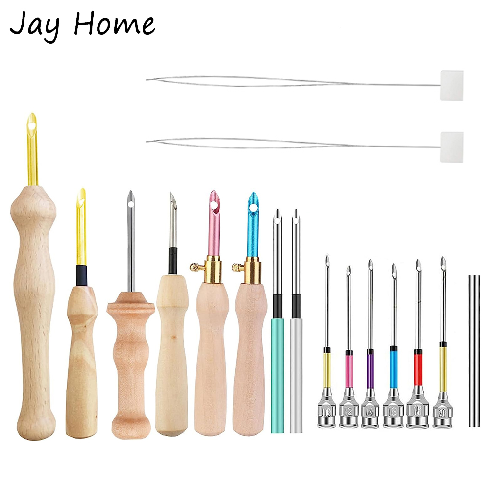 Punch Needle Handle - Kit jarum pukulan pena bordir kayu