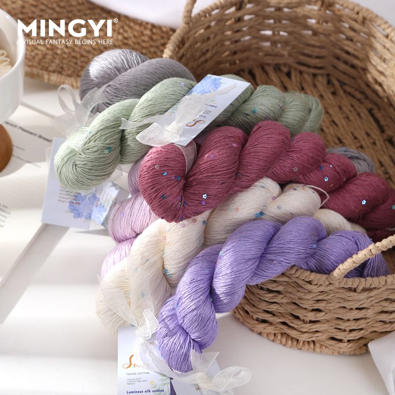 Linen Fabric Natural - 100g/Roll 100% Benang Tencel Warna Murni