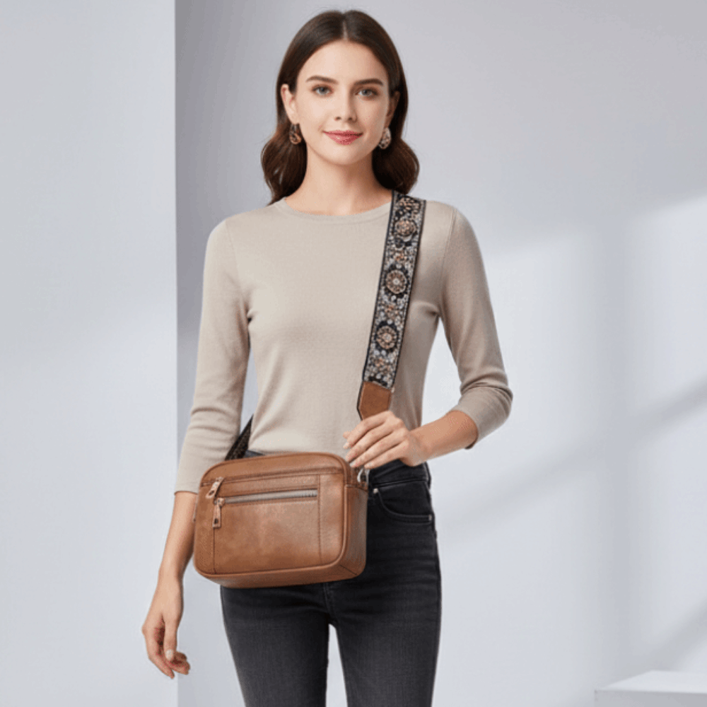 Tas Tangan Kulit PU Vegan Warn - Embroidery On Leather ulasan dan harga