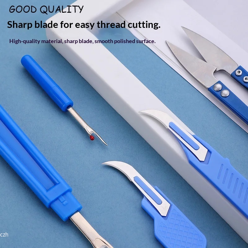5 Buah Kit Ripper Jahit Biru d - Embroidery Removal Tool ulasan dan harga
