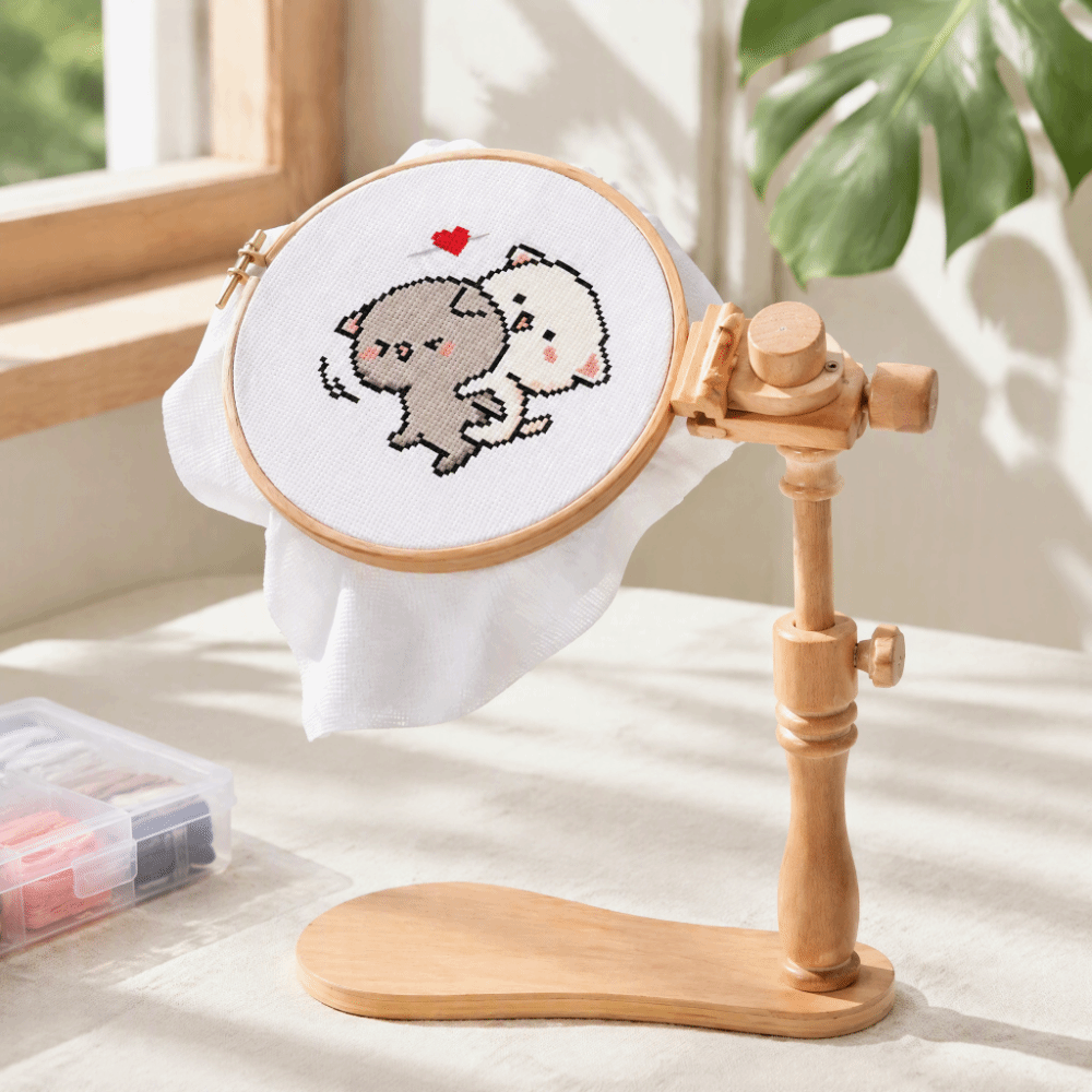 Penyangga Bingkai Bordir denga - Embroidery Hoop Stand ulasan dan harga