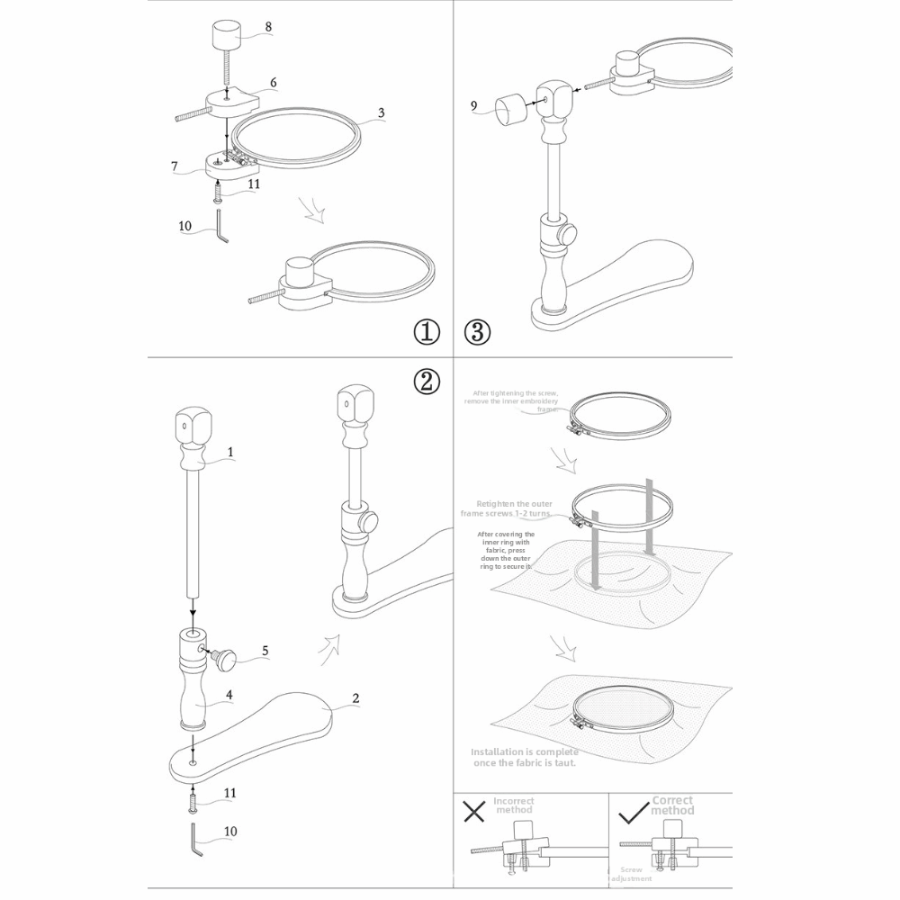 Penyangga Bingkai Bordir denga - Embroidery Hoop Stand ulasan dan harga