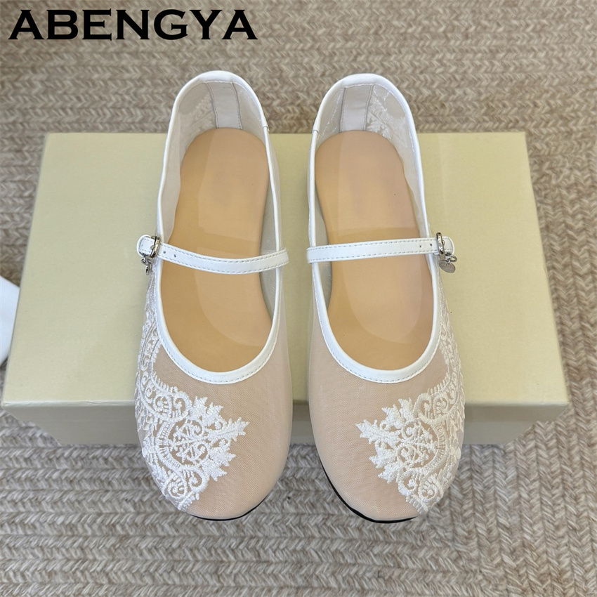Sepatu Flat Bordir Renda untuk - Embroidery Design ulasan dan harga
