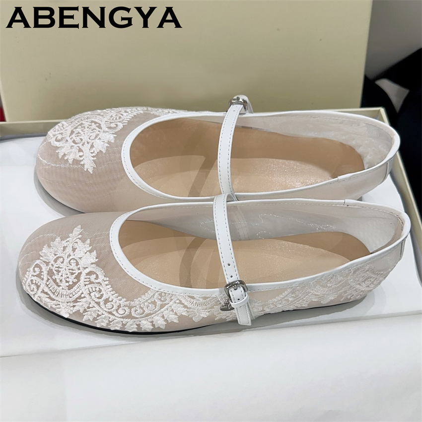 Sepatu Flat Bordir Renda untuk - Embroidery Design ulasan dan harga