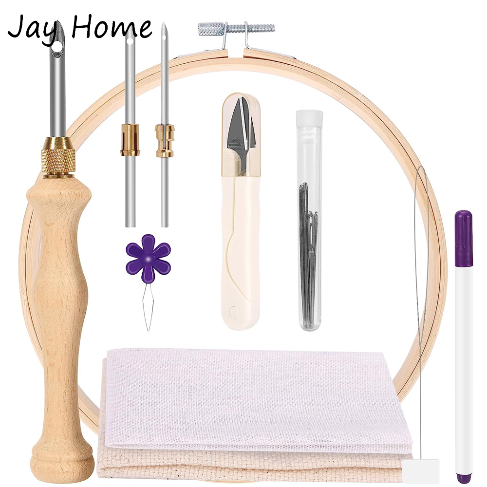 Kit pemula jarum Punch dengan  - Punch Needle Handle ulasan dan harga
