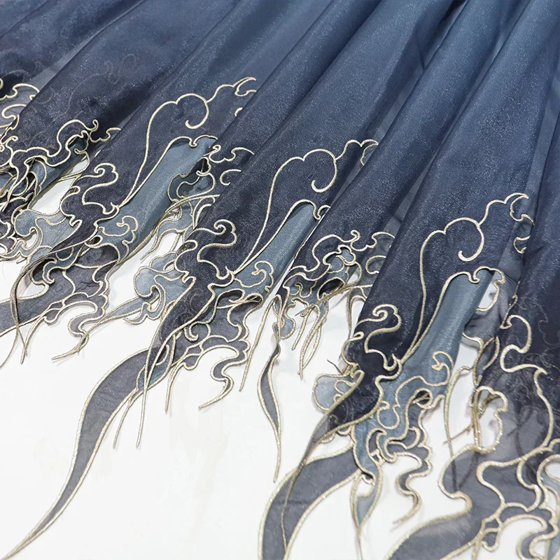 Kain Gradasi Daun Teratai Bord - Embroidery Design ulasan dan harga