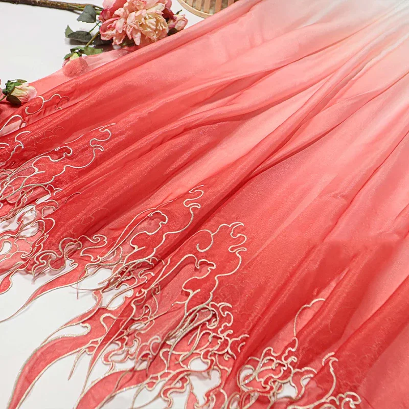 Kain Gradasi Daun Teratai Bord - Embroidery Design ulasan dan harga