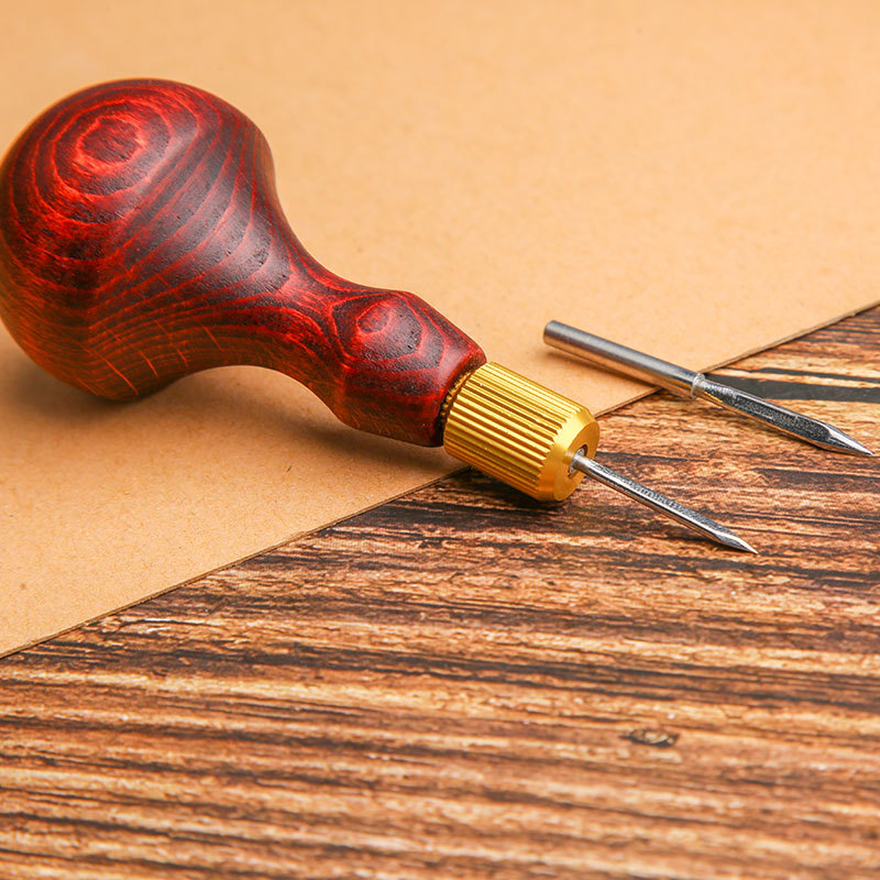 1Set DIY kulit Punch Awl pegan - Punch Needle Handle ulasan dan harga