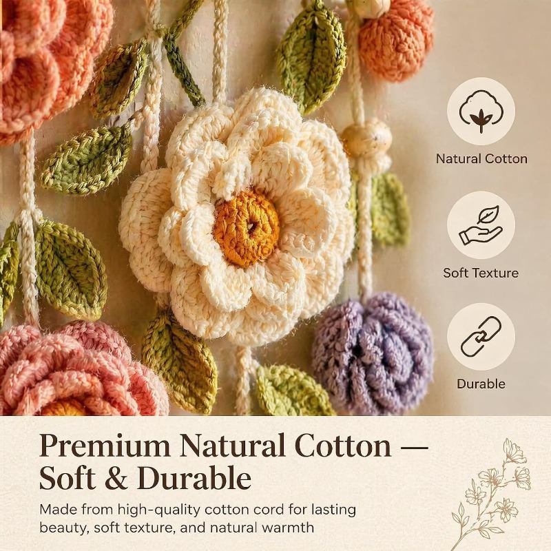 Dekorasi Gantung Makrame Rajut - Linen Fabric Natural ulasan dan harga