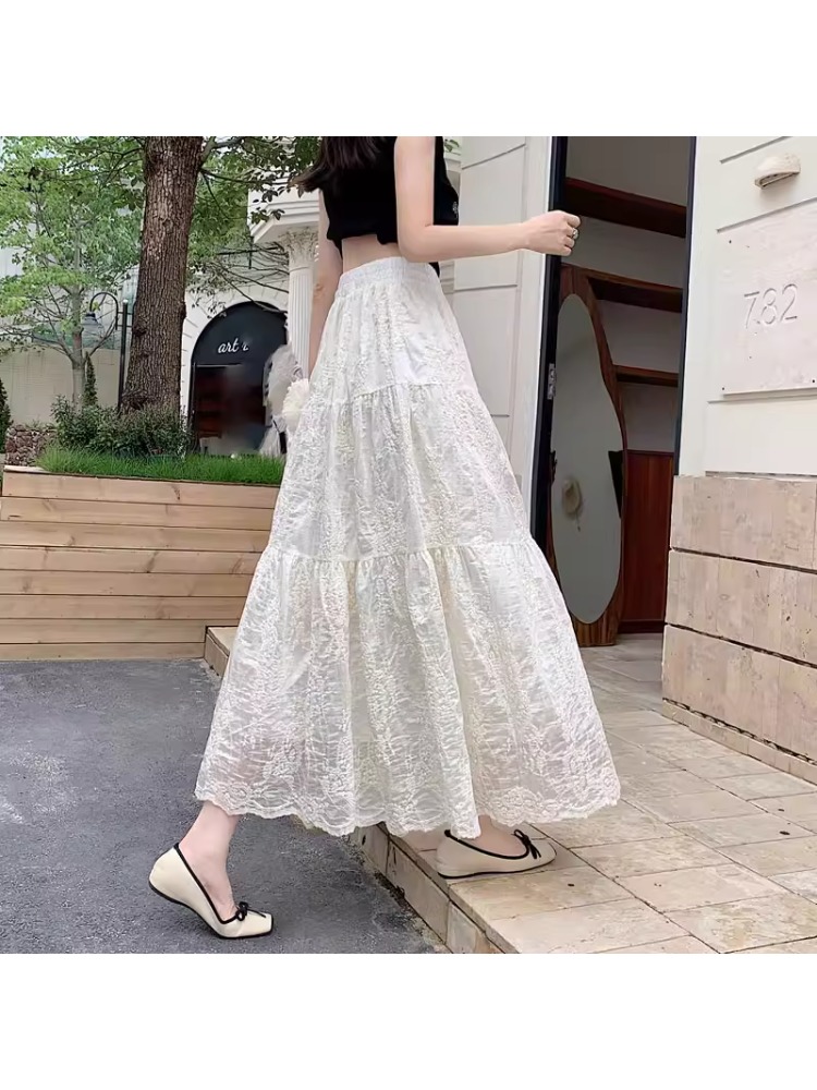 Rok Midi Wanita Ukuran Besar M - Embroidery Skirt ulasan dan harga
