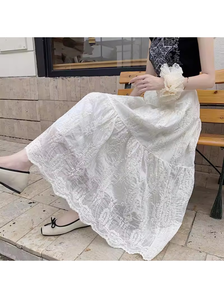 Rok Midi Wanita Ukuran Besar M - Embroidery Skirt ulasan dan harga
