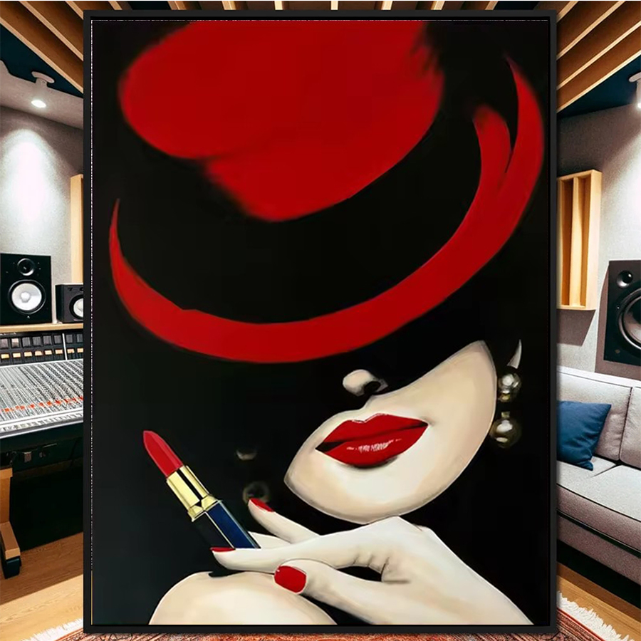 Gambar Mosaik Berlian Seni Mod - Embroidery Lips ulasan dan harga