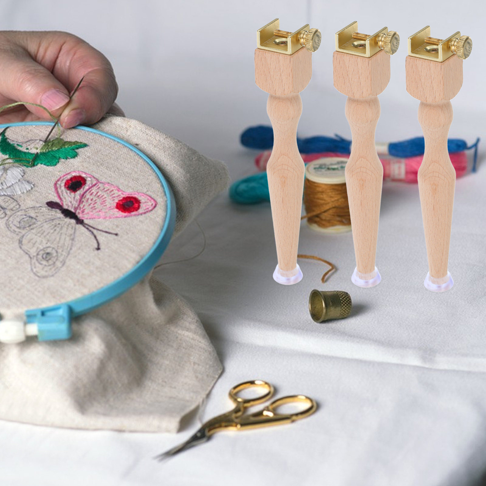 3 Buah Kaki Penyangga Lingkara - Embroidery Hoop Stand ulasan dan harga