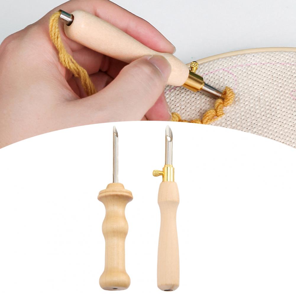 Jarum Bordir Gagang Kayu Jarum - Punch Needle Handle ulasan dan harga