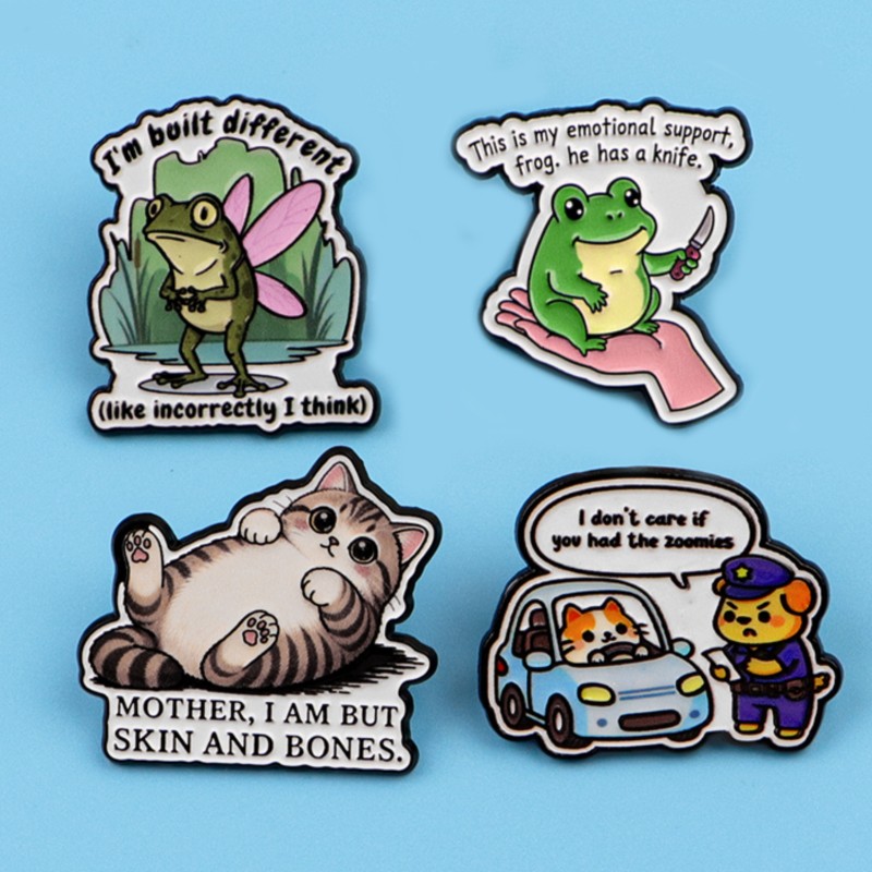 Pin Enamel Motif Katak, Kucing - Embroidery Tulle ulasan dan harga