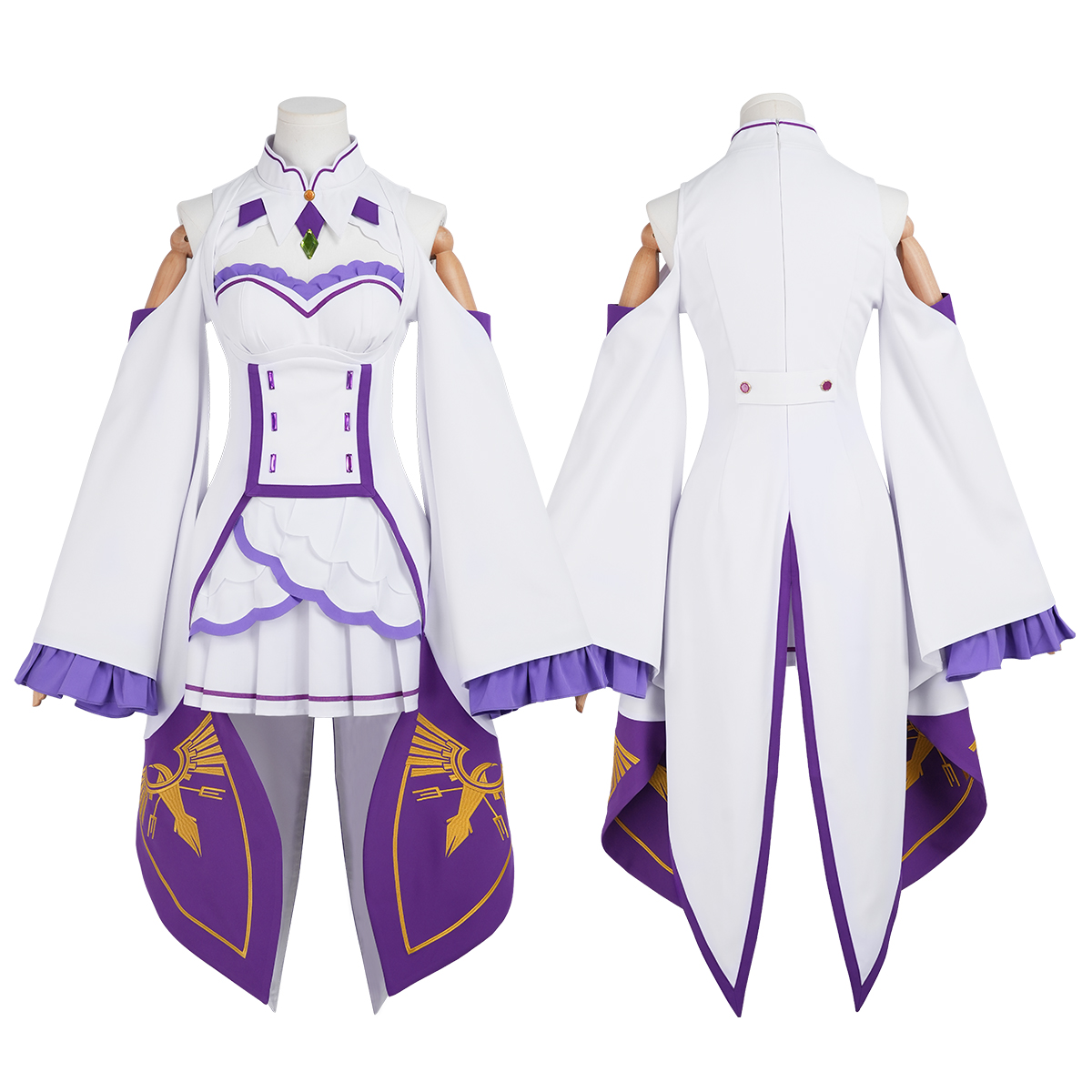 HOLOUN Zero Anime Emilia Kostu - Embroidery Skirt ulasan dan harga