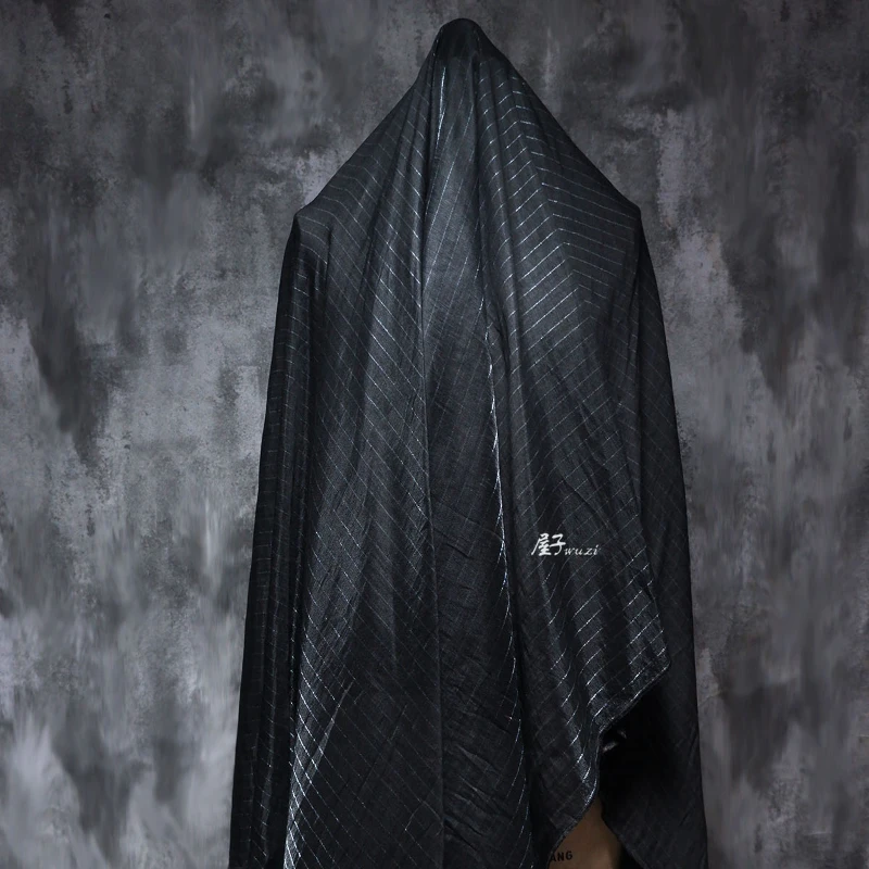 Kain Bergaris Gelap Linen Alam - Linen Fabric Natural ulasan dan harga