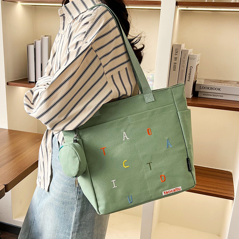 Tas jinjing kanvas serbaguna d - Embroidery Alphabet Designs ulasan dan harga