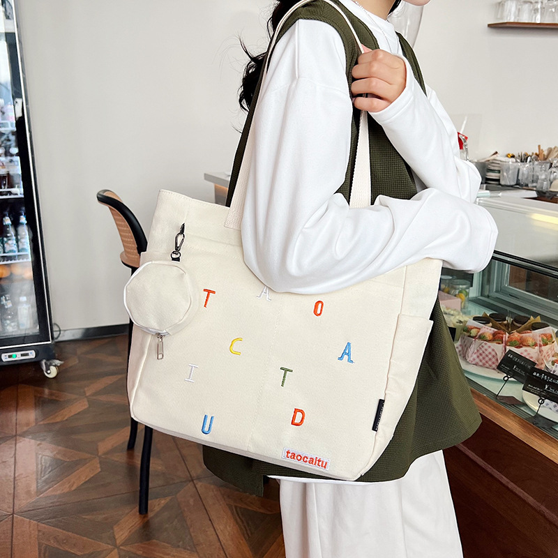 Tas jinjing kanvas serbaguna d - Embroidery Alphabet Designs ulasan dan harga